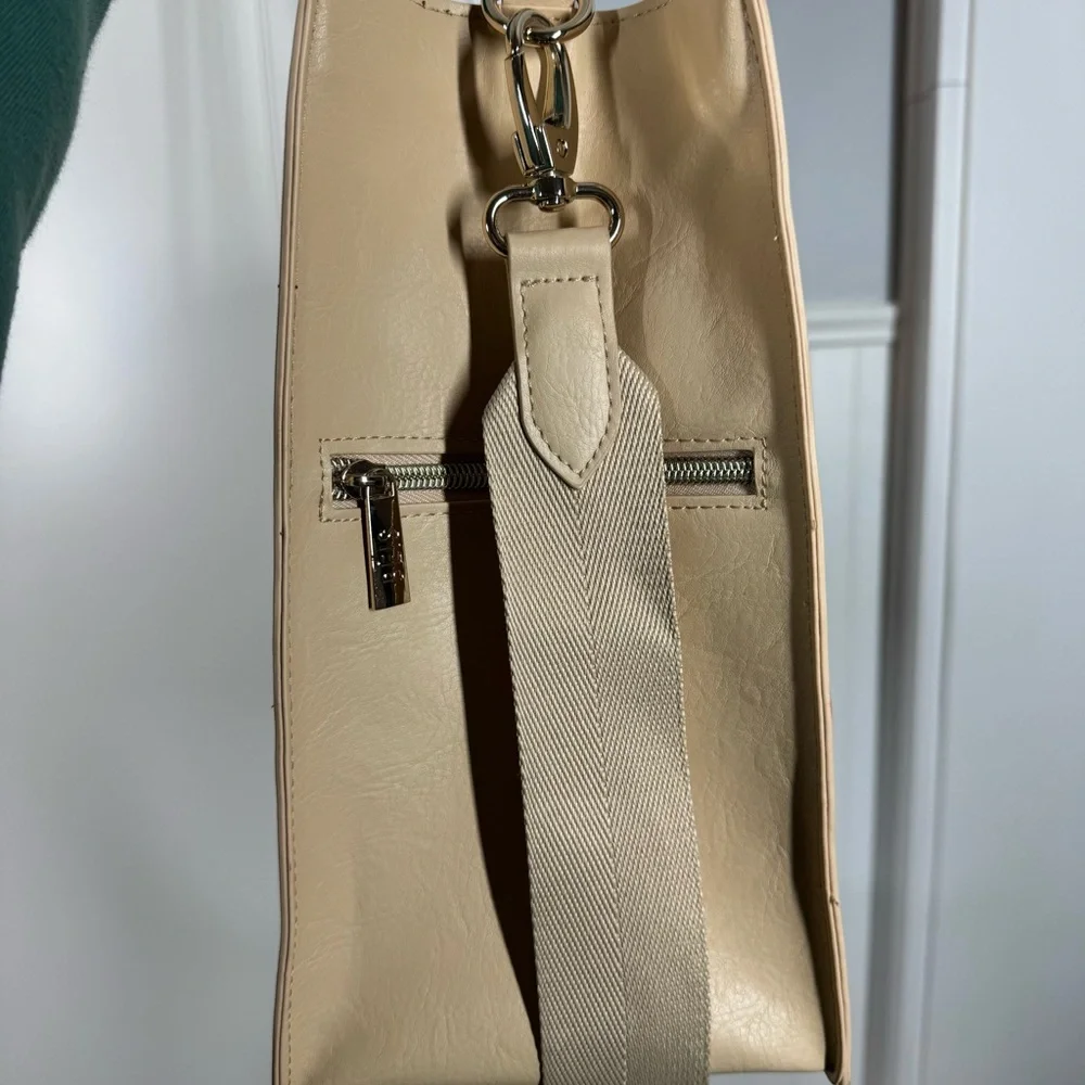 BEIS The Mini Work Tote Beige‎ travel commute office school nwt